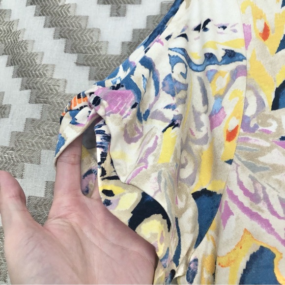 Chico’s Paisley Patterned Short Sleeve Jersey Knit T Shirt Dress - Picture 3 of 6